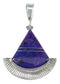 Sterling Silver And Magenta Turquoise Southwest Slide Pendant Jewelry VX55770